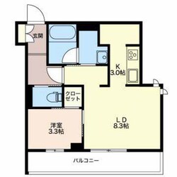 セルディーナ下新本町の物件間取画像